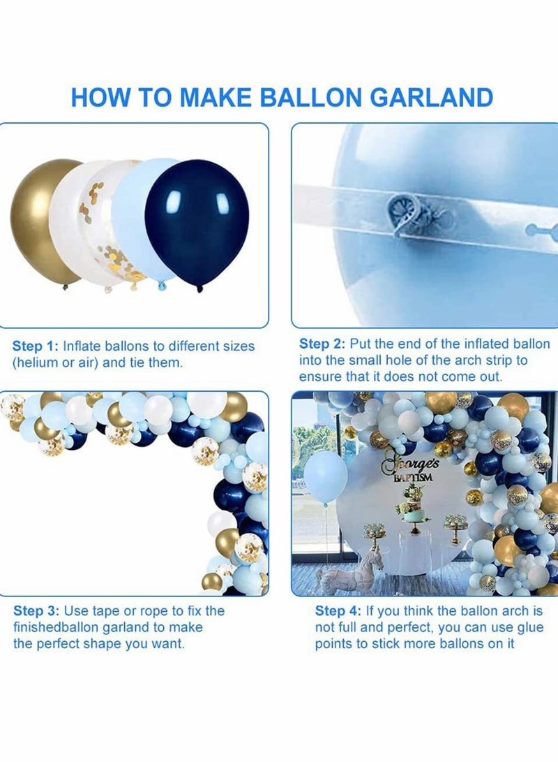 Zikra طقم قوس البالونات 94 قطعة بالونات لاتيكس ذهبية مع رذاذ من الكنفتي قابلة للتكرار لحفلات عيد الميلاد وحفلات استقبال المواليد وحفلات الزفاف وذكرى الزواج وزينة خلفية الحفلات ومستلزمات الحفلات - Image 4