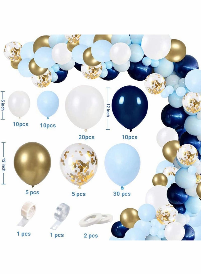 Zikra طقم قوس البالونات 94 قطعة بالونات لاتيكس ذهبية مع رذاذ من الكنفتي قابلة للتكرار لحفلات عيد الميلاد وحفلات استقبال المواليد وحفلات الزفاف وذكرى الزواج وزينة خلفية الحفلات ومستلزمات الحفلات - Image 3