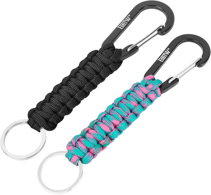 EOTW Paracord Keychain for Men Women Paracord Carabiner Backpack Keychain with Aluminum Clip for Camping Hiking Outdoor Gear - Image 1