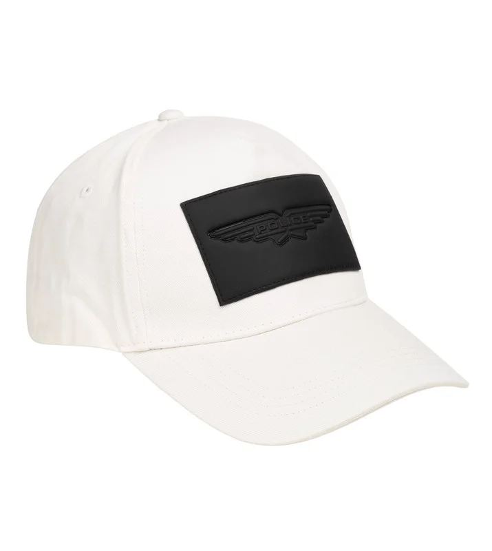 بوليس Police Wings Logo Cotton Baseball Cap - White
