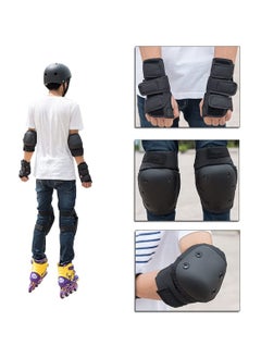 Generic 3-in-1 Protective Gear Set for Youth/Adult - Knee Pads, Elbow Pads & Wrist Guards for Skateboarding, Rollerblading, Snowboarding, Cycling - Black, Size M, 6pcs  - Image 3