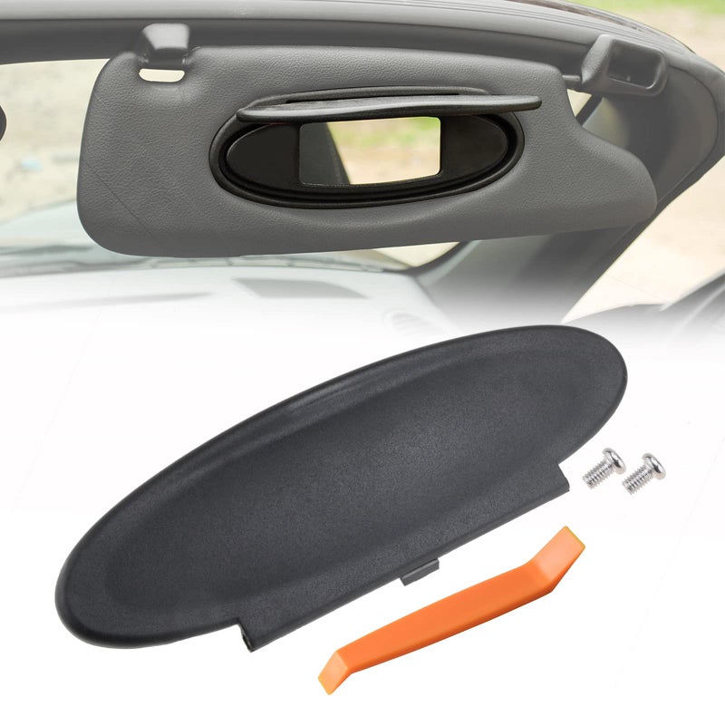 AMSPRAC Sun Visor Vanity Mirror Covers Driver or Passenger Side Visor Mirror Lid Replacement for Porsche 996/997-911 986/987 for Boxster for Cayman 1996-2010 1Pcs Black - Image 1
