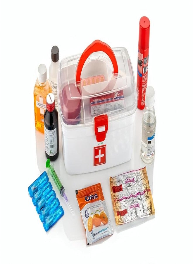 Mowell Emergency Indoor Outdoor Medical Utility Cabinet Organizer Detachable Tray Medical FirstAid (Pack of 1 Box) - Image 2