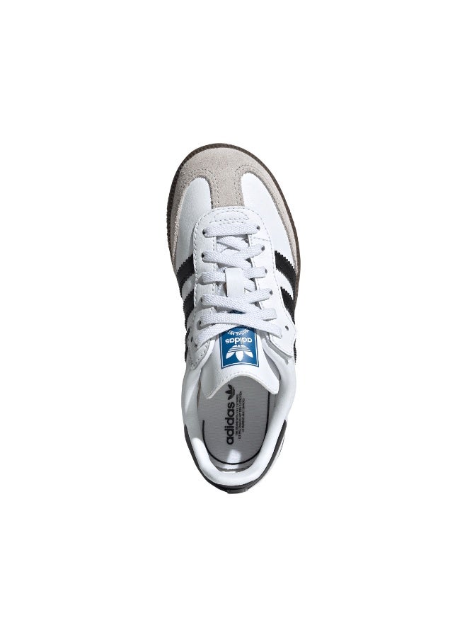 Adidas Samba OG Comfort Closure Elastic Lace Shoes Kids - White/Black - Image 2