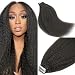 Lacer Kinky Straight Tape in Hair Extensions - Human Hair, Invisible, Thick, Natural for Black Women - 18 Inch, 20 Pieces, 50G - Black - Image 2