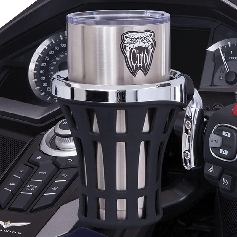 CIRO Chrome Big Drink Holder with Chrome Perch Mount - Image 2