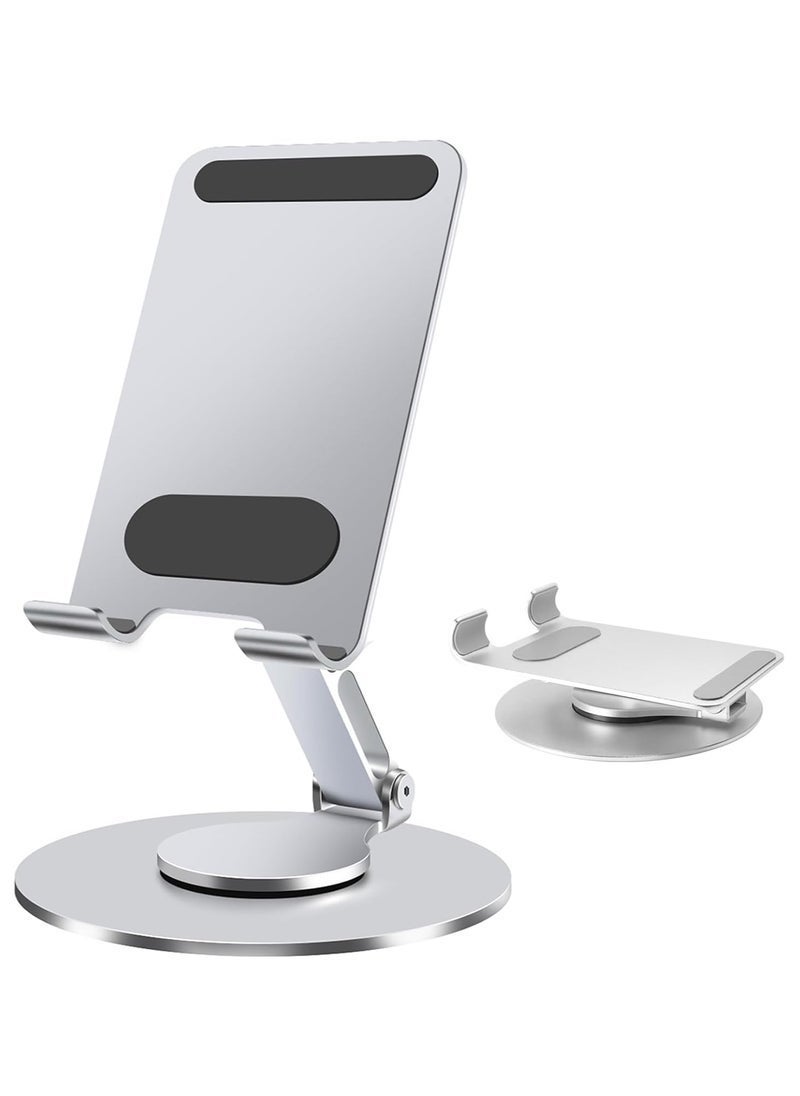 TIGER Cell Phone Stand,Adjustable Angle Height and 360 °Rotation Phone Stand for Desk,Fully Foldable/Portable Phone Holder,Aluminum Metal Cell Phone Holder for iPhone，iPad，All Smartphones - Image 1