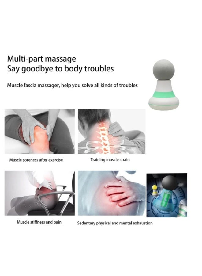 Mini massager, muscle relaxation massage gun, electric handheld, powerful 6 vibration modes, wireless and portable, suitable for men and women for shoulder, neck, and back massage (green) - Image 4