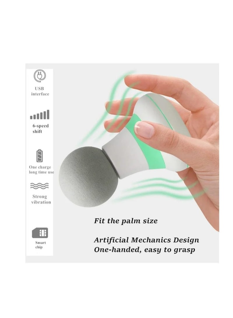 Mini massager, muscle relaxation massage gun, electric handheld, powerful 6 vibration modes, wireless and portable, suitable for men and women for shoulder, neck, and back massage (green) - Image 1