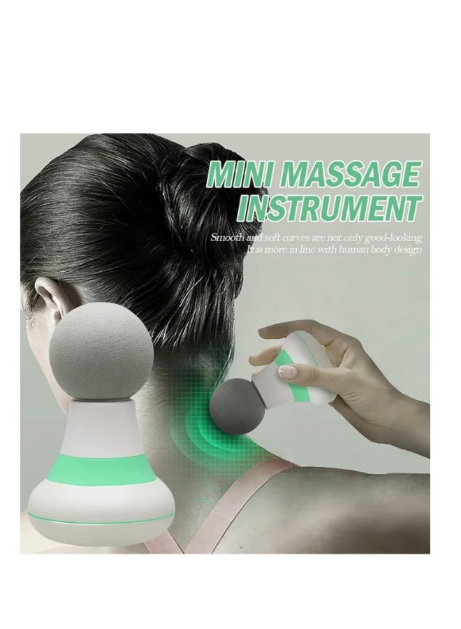 Mini massager, muscle relaxation massage gun, electric handheld, powerful 6 vibration modes, wireless and portable, suitable for men and women for shoulder, neck, and back massage (green) - Image 3
