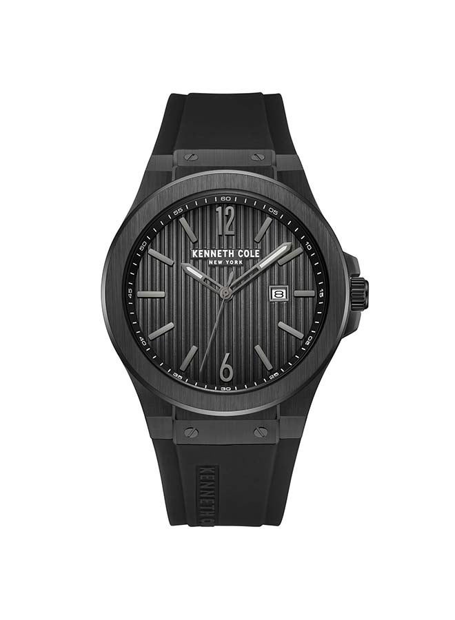 Kenneth Cole New York ساعة أنالوج كوارتز كلاسيكية حديثة بقطر 43 مم بقرص أسود للرجال - Image 1