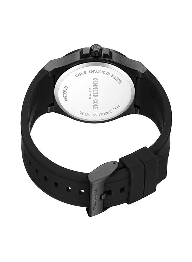 Kenneth Cole New York ساعة أنالوج كوارتز كلاسيكية حديثة بقطر 43 مم بقرص أسود للرجال - Image 2