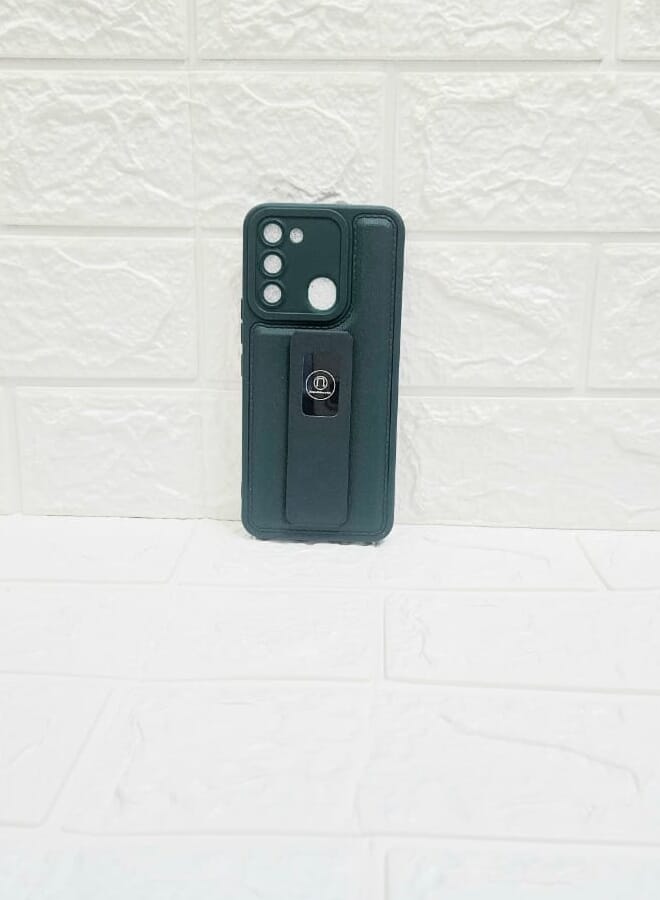 Silicone Shockproof Case with Magnetic Stand Infinix Spark 8C Green - Image 1