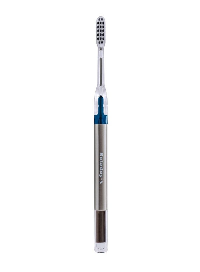 Soladey3 Ionic Toothbrush, Solar Panels and TiO2 Semiconductor, 3 Row Honeycomb Bristle Blue, You can Brush Without Toothpaste - Image 1