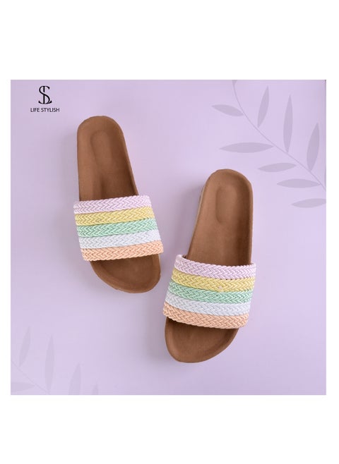 SL-101 Comfortable And Elegant Slippers - Beige