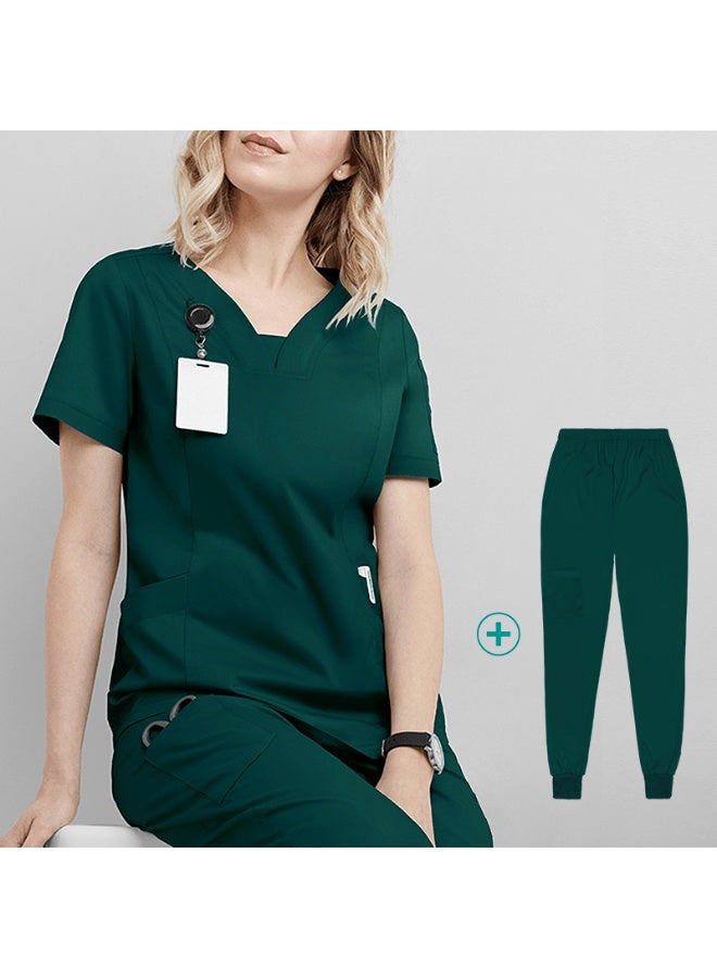 NIBEMINENT Short-sleeved Women's Nurse Uniforms Quick-drying Medical Scrub Set Ultra Soft Scrub Suit for Hospital Surgery Dental Clinic - Image 1