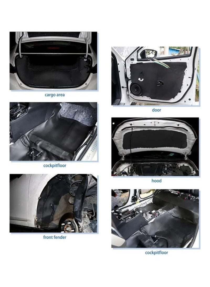 كيلا حصيرة عزل صوت السيارة، بطانة عازلة للضوضاء ذاتية اللصق، وسادة عزل صوت السيارة بالحرارة 200 سم × 50 سم × 8 مم - Image 5