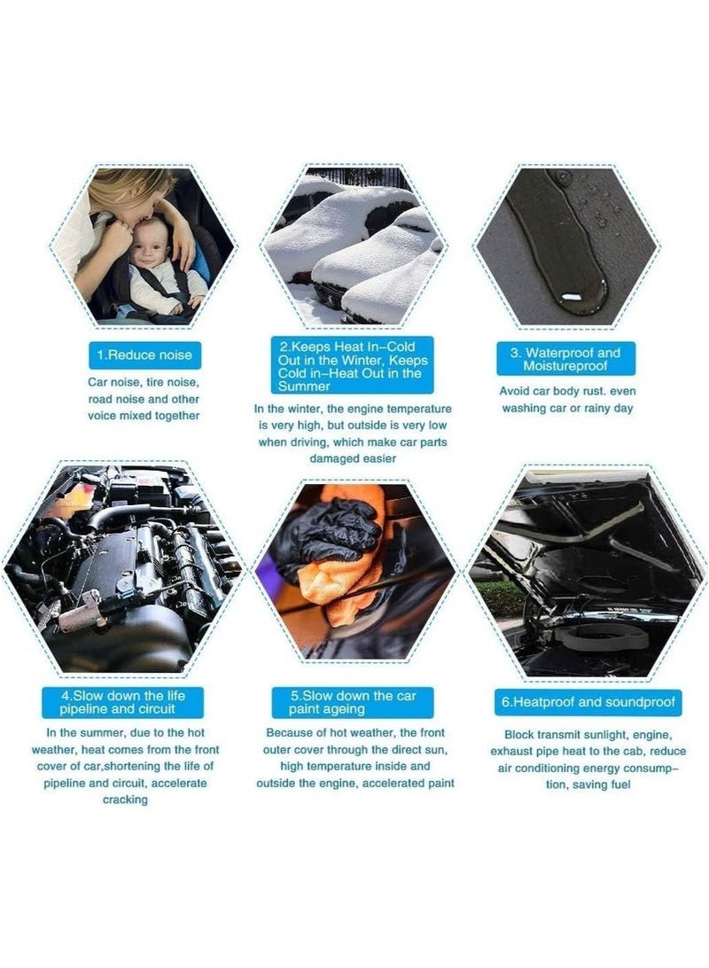 كيلا حصيرة عزل صوت السيارة، بطانة عازلة للضوضاء ذاتية اللصق، وسادة عزل صوت السيارة بالحرارة 200 سم × 50 سم × 8 مم - Image 4