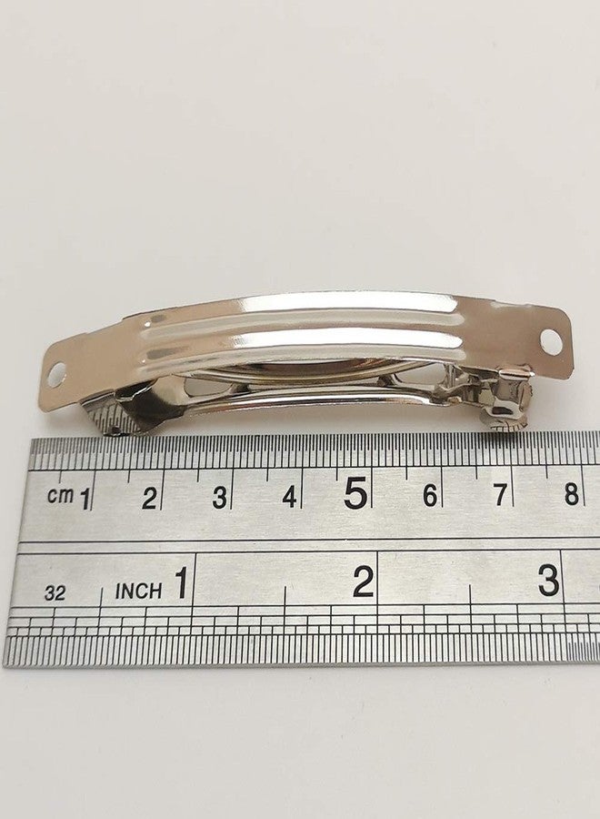 Chenkou Craft 40pcs Silver Metal French Barrette Hair Clips DIY Craft (3 1/8") - Image 3