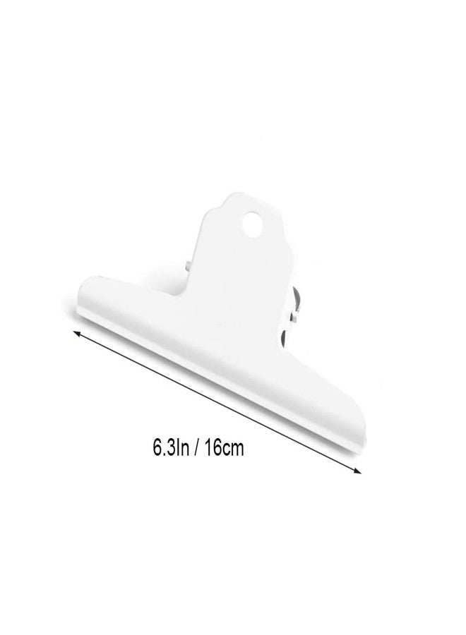 HomeImpel 6.3 Inch Large Clips, 5 Pack Stainless Steel File Money Binder Clips, Clamps, Metal Food Bag Paper Clips for Home Office School Supplies (White) - Image 2