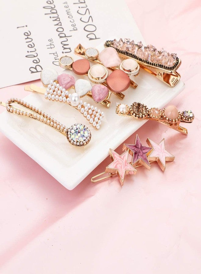 HAPPYMATES 8 PCS Barrette Pearl Hair Clips Acrylic Hairpins Accessories for Girls Women Birthday Gifts - Image 5