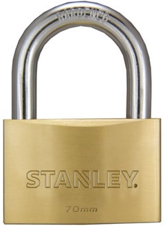 Stanley Stanley Padlock Brass 70mm Standard Shackle with 3 Keys  - Image 3