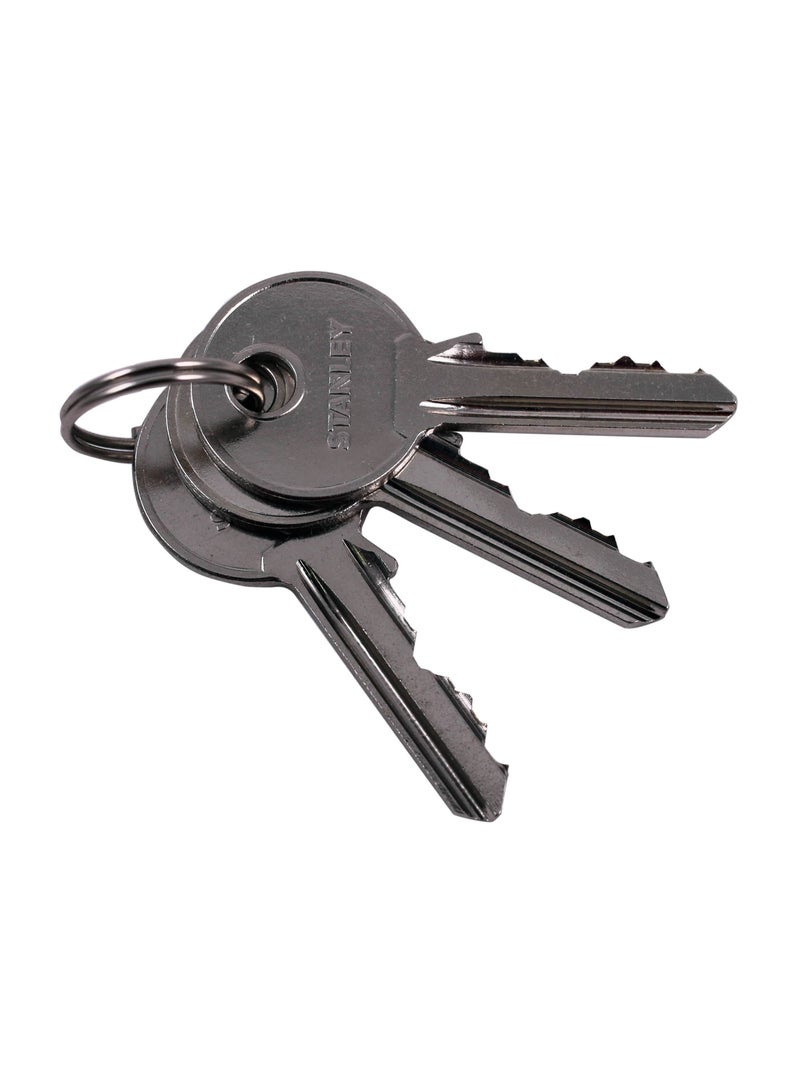 Stanley Padlock Brass 70mm Standard Shackle with 3 Keys - Image 4