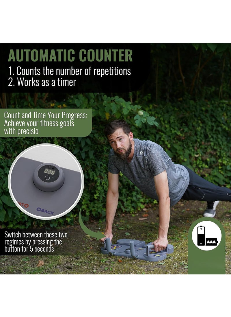 GT-Wheel - Push Up Fitness Board Multi functional plank support muscle training artifact with Timer & Nonslip Grip - Image 1