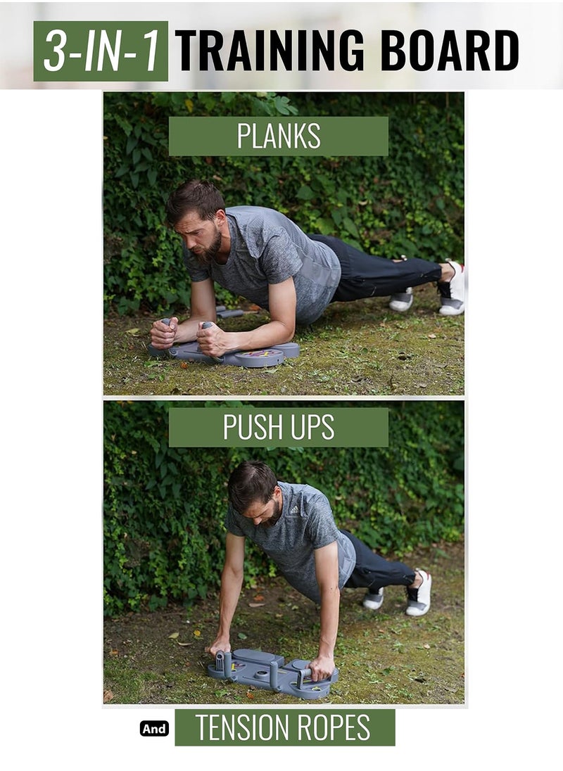 GT-Wheel - Push Up Fitness Board Multi functional plank support muscle training artifact with Timer & Nonslip Grip - Image 1
