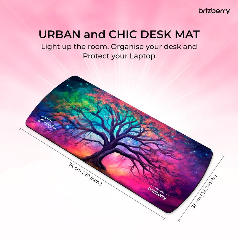 ARTBRIZ ® Brizberry Extended Mouse Pad, Desk Mat, 740mm x 310mm x 3mm Large Printed Premium Anti Skid Rubber Base for Desktop Laptop Keyboard (DM Design 8) - Image 3