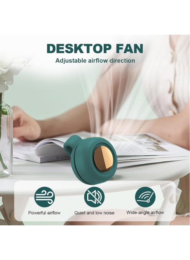 ACLIX Small Clip-On Bladeless Fan, Rechargeable Hands-Free, Cooling Portable Fan with 3 Speeds, 6H Runtime, USB-C Fast Charge | Green - Image 3