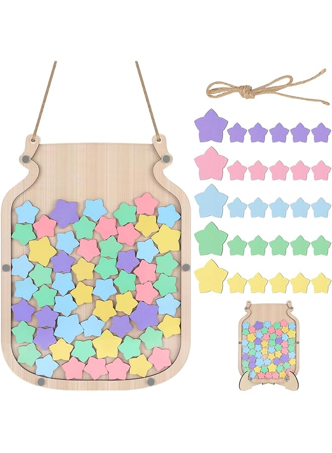 إيروريكس مخطط سلوك الأطفال الصغار من Children'S Star Reward Jar، أدوات إدارة الفصل الدراسي، مخطط مكافأة السلوك ومخطط الأعمال المنزلية، مخطط مكافأة التدريب المنزلي على السلوك الجيد للأولاد والبنات - Image 1