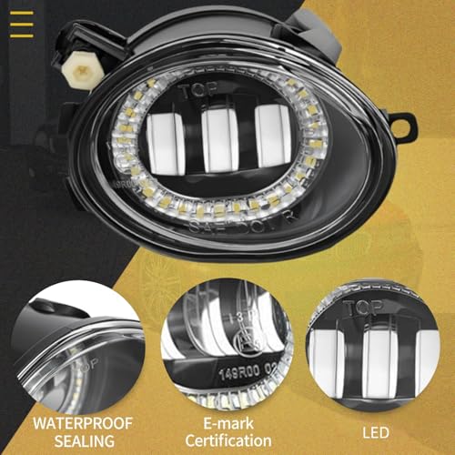 WEISIGAO Fog Lights Lamps for 2000-2006 BMW (E46 M3 E39 M5) / 3 Series (320i 323i 325i 325xi 330i 330xi Sedan w/Sport Package, 325i 325xi Wagon w/Sport Package) Premium Assembly, 1 Pair (LED Assembly) - Image 3