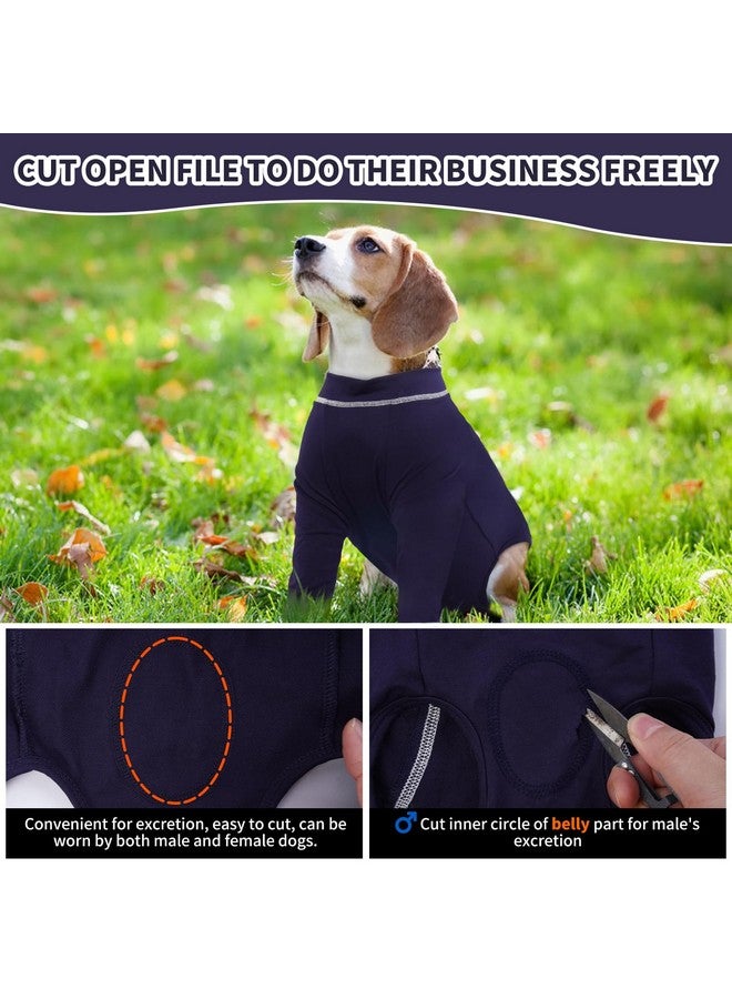 روزكيتش كم ROZKITCH للتعافي من جراحة الكلاب للأرجل الأمامية، واقي جروح مضاد لللعق مزود بسحاب، دعامة مرفق الكلب للعناية بالمفاصل، التواء الرباط الصليبي الأمامي/الرباط الصليبي الأمامي، التهاب المفاصل، بدلة ما بعد الجراحة، طوق مخروطي بديل أزرق متوسط - Image 3