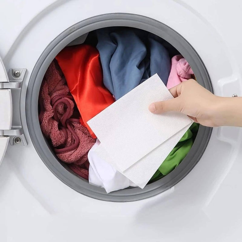 50 Pcs Color Absorbing Paper Towels for Laundry - Prevent Color Mixing - Fade Proof Wipes to Prevent Color Leakage - Suitable for Mixed Laundry - Image 5