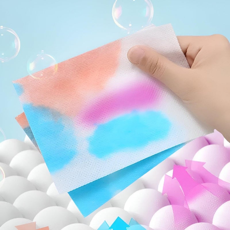 50 Pcs Color Absorbing Paper Towels for Laundry - Prevent Color Mixing - Fade Proof Wipes to Prevent Color Leakage - Suitable for Mixed Laundry - Image 1