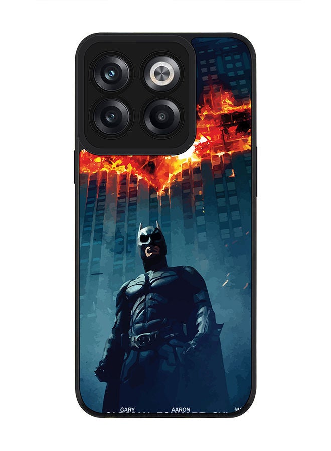 Stylizedd Rugged Black edge case for OnePlus Ace Pro Slim fit Soft Case Flexible Rubber Edges Anti Drop TPU Gel Thin Cover - Burning Batman - Image 1