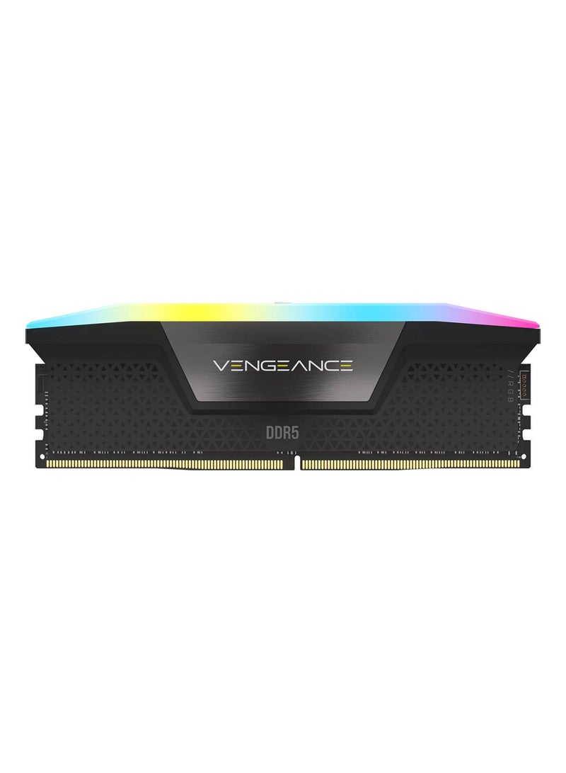 كورسير ذاكرة سطح المكتب Vengeance RGB 48GB (2 x 24GB) DDR5 5200، سرعة ذاكرة 5200MHz، زمن وصول C38 CAS، جهد ذاكرة 1.1V، Intel XMP 3.0، 288 دبوس، أسود | CMH48GX5M2B5200C38 - Image 4