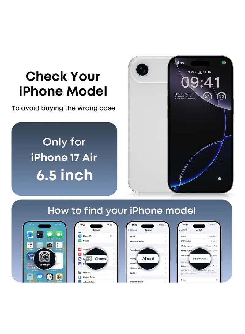 JAJEEK iPhone 17 Air Smooth Liquid Silicone Soft Cover with Microfiber Lining – Shockproof, Slim Protective Phone Case for iPhone 17 Air 6.5-Inch – Anti-Fingerprint, Drop-Resistant & Scratch-Resistant Back Cover – Wireless Charging Compatible Slim Case - Image 2