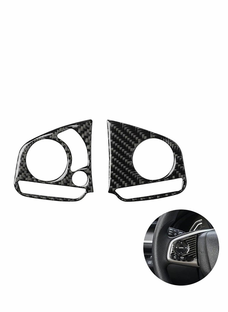 Generic Carbon Fiber Steering Wheel Button Sticker Frame, Which Compatible with Honda Civic 10th Gen 2016-2019 Auto Accessories Interior Modification - Image 1