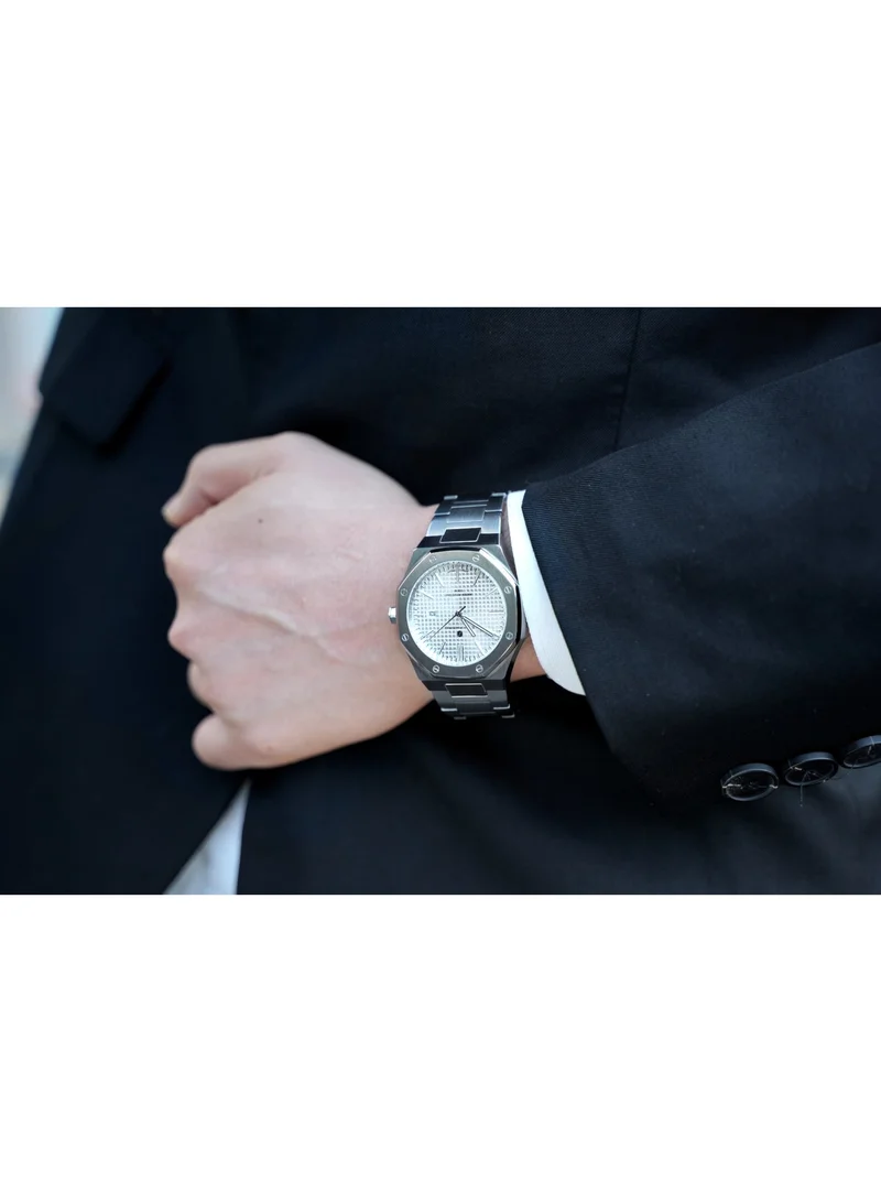 Sapphero  SAPPHERO Men's Watch Octagonal Stainless Steel Luminous Wristwatch Luxury Analog Quartz Watch for Men with Date Elegant Mens for Men | Best Price UAE