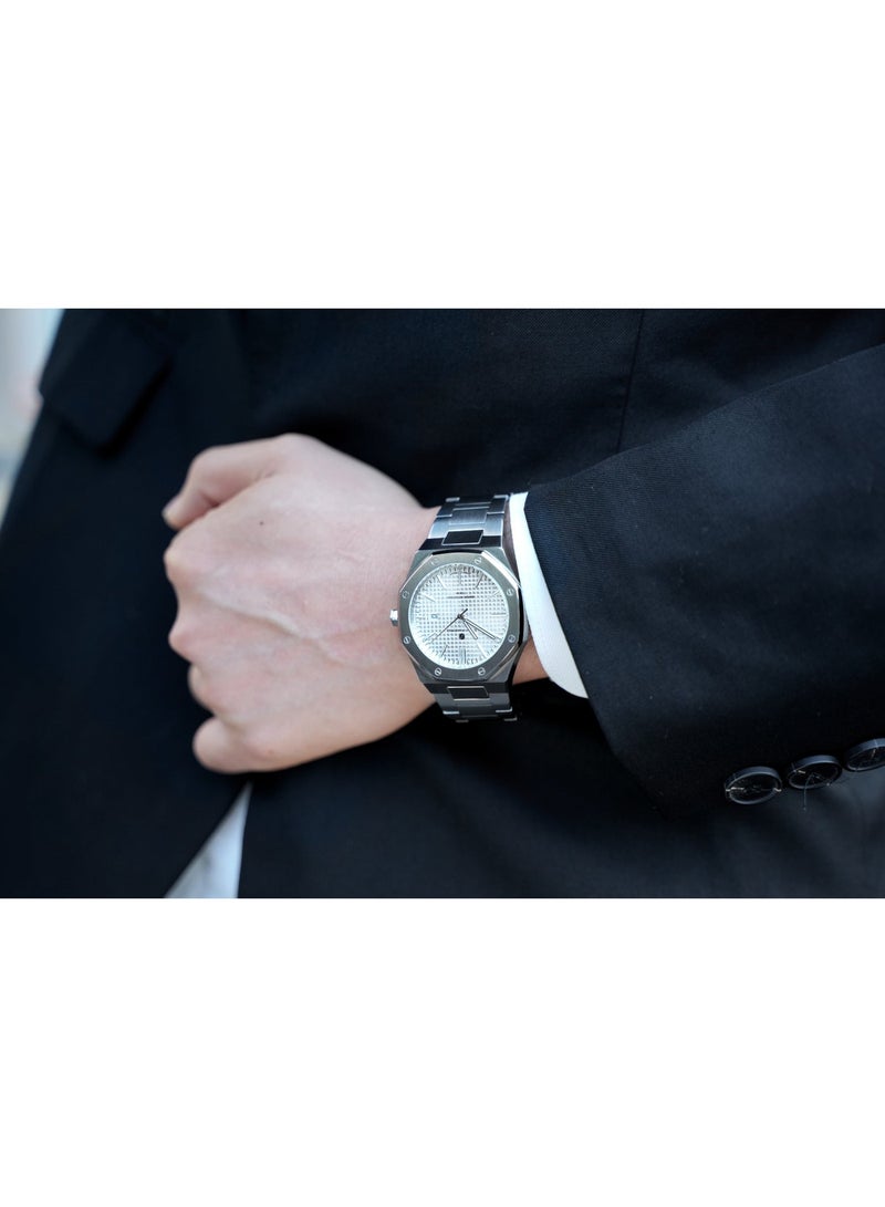SAPPHERO Men's Watch Octagonal Stainless Steel Luminous Wristwatch Luxury Analog Quartz Watch for Men with Date Elegant Mens - Image 3