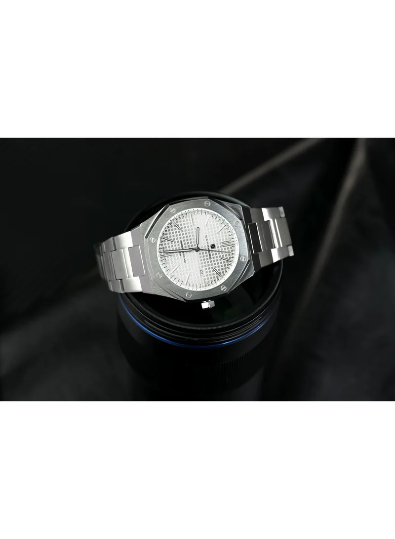 Sapphero  SAPPHERO Men's Watch Octagonal Stainless Steel Luminous Wristwatch Luxury Analog Quartz Watch for Men with Date Elegant Mens for Men | Best Price UAE
