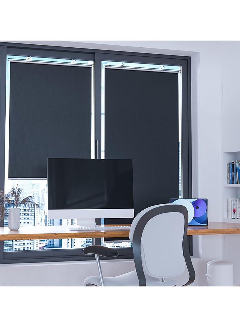 AUTOYSUR Suction Cup Roller Blinds Insulation Shading Curtain Retractable Balcony Sunshade Window Curtains Privacy Screen for Home Car Black Insulated Curtains - Image 5