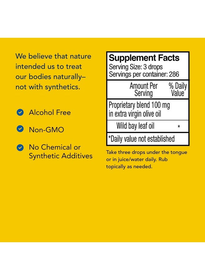 North American Herb & Spice - Wild Oil Of Bay Leaf 1 Fl Oz Skin & Hair Support Handpicked Organic Nongmo 286 Servings - Image 1