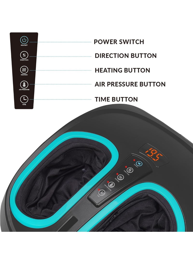MEWE Foot Massager Machine with Remote, Upgraded Full Cover Heat, Shiatsu Deep Kneading, Multi-Level Settings & Intensity, Delivers Relief for Tired Muscles and Plantar Fasciitis LEOWE - Image 5