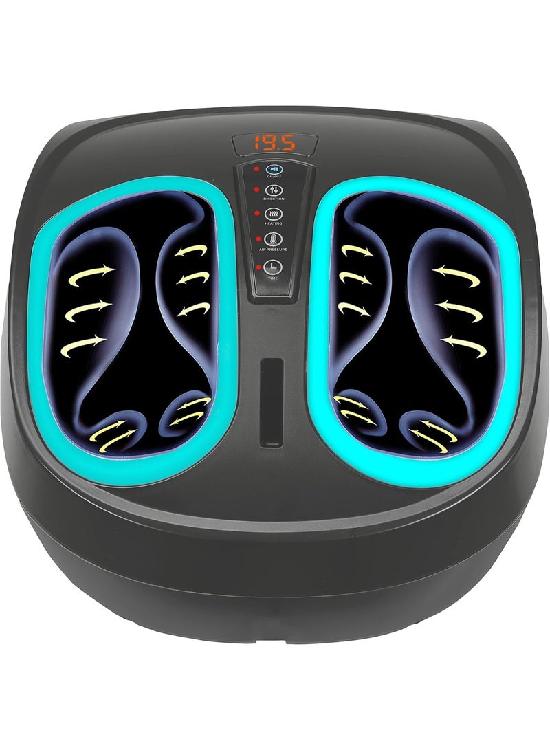 MEWE Foot Massager Machine with Remote, Upgraded Full Cover Heat, Shiatsu Deep Kneading, Multi-Level Settings & Intensity, Delivers Relief for Tired Muscles and Plantar Fasciitis LEOWE - Image 3