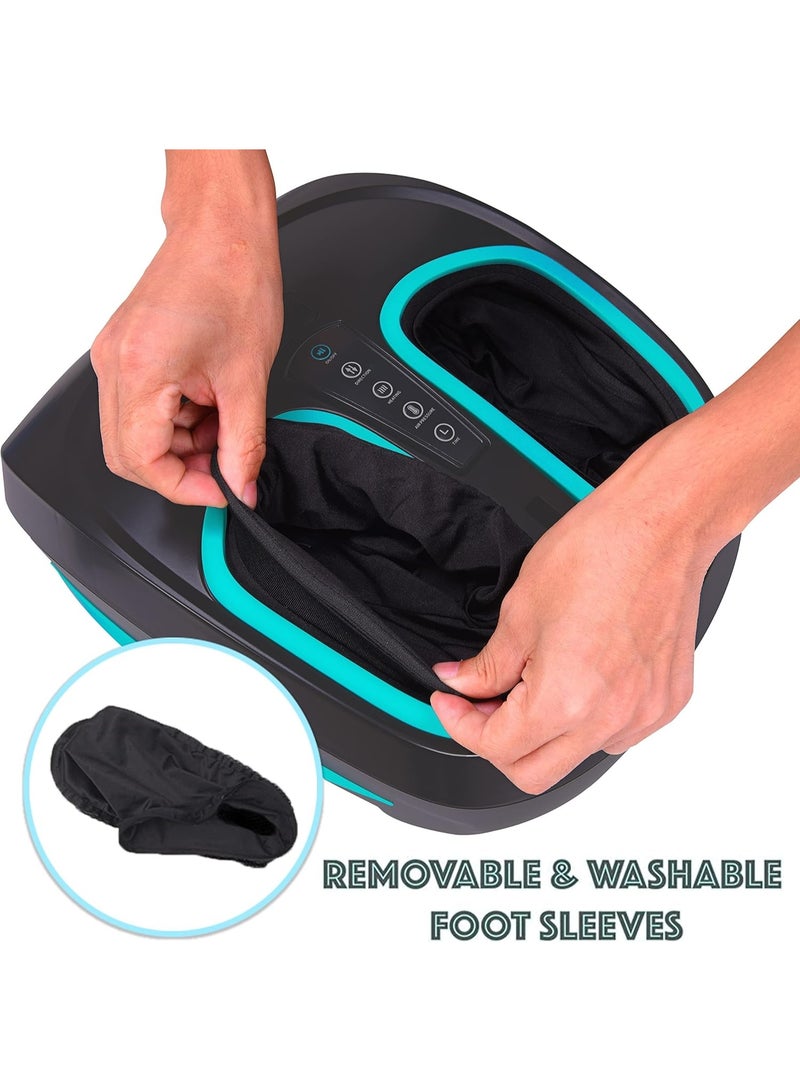 MEWE Foot Massager Machine with Remote, Upgraded Full Cover Heat, Shiatsu Deep Kneading, Multi-Level Settings & Intensity, Delivers Relief for Tired Muscles and Plantar Fasciitis LEOWE - Image 4