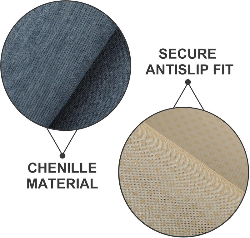 Couch Arm Cover: Armrest Cover for Sofa - 70x70cm Chenille Sofa Towel - Non-Slip Couch Protector - Washable Arm Rest Protector for Living Room - Image 3