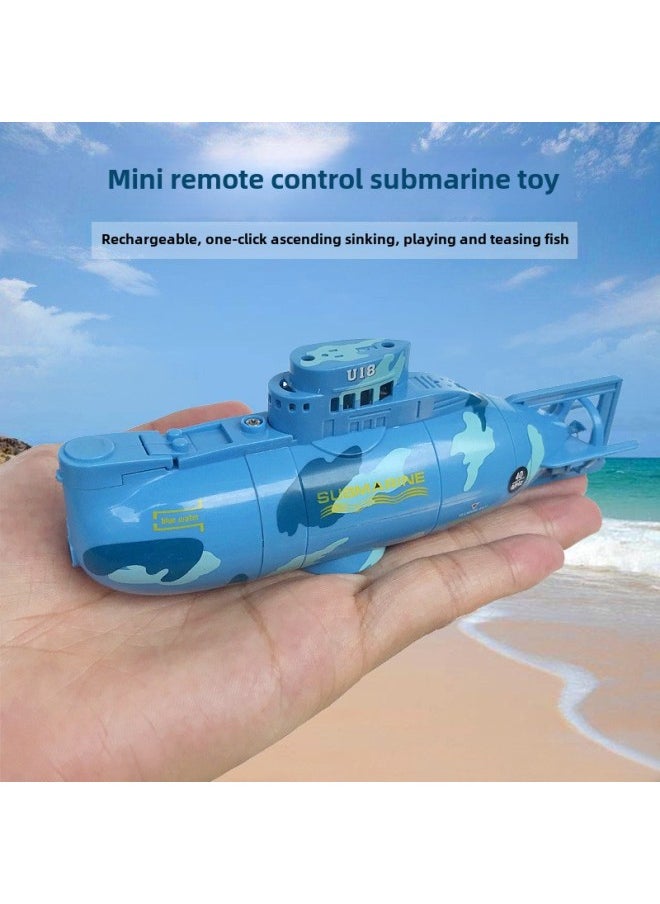 Mini Wireless Remote Control Submarine Waterproof Speedboat Submarine Model Charged Electric Water Play Toy Children Special Olympics-Colour:Golden Diving Whale-40mhz✓-Specification:Charging Head + Charging Cable - Free Remote Control Battery + Tools✓  - Image 4
